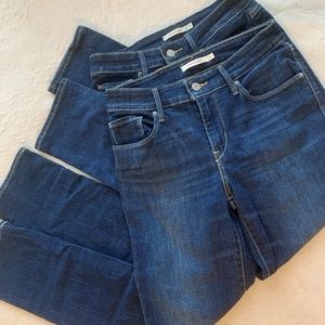 2 pair of Levis Midrise Skinny Jeans - Size 4